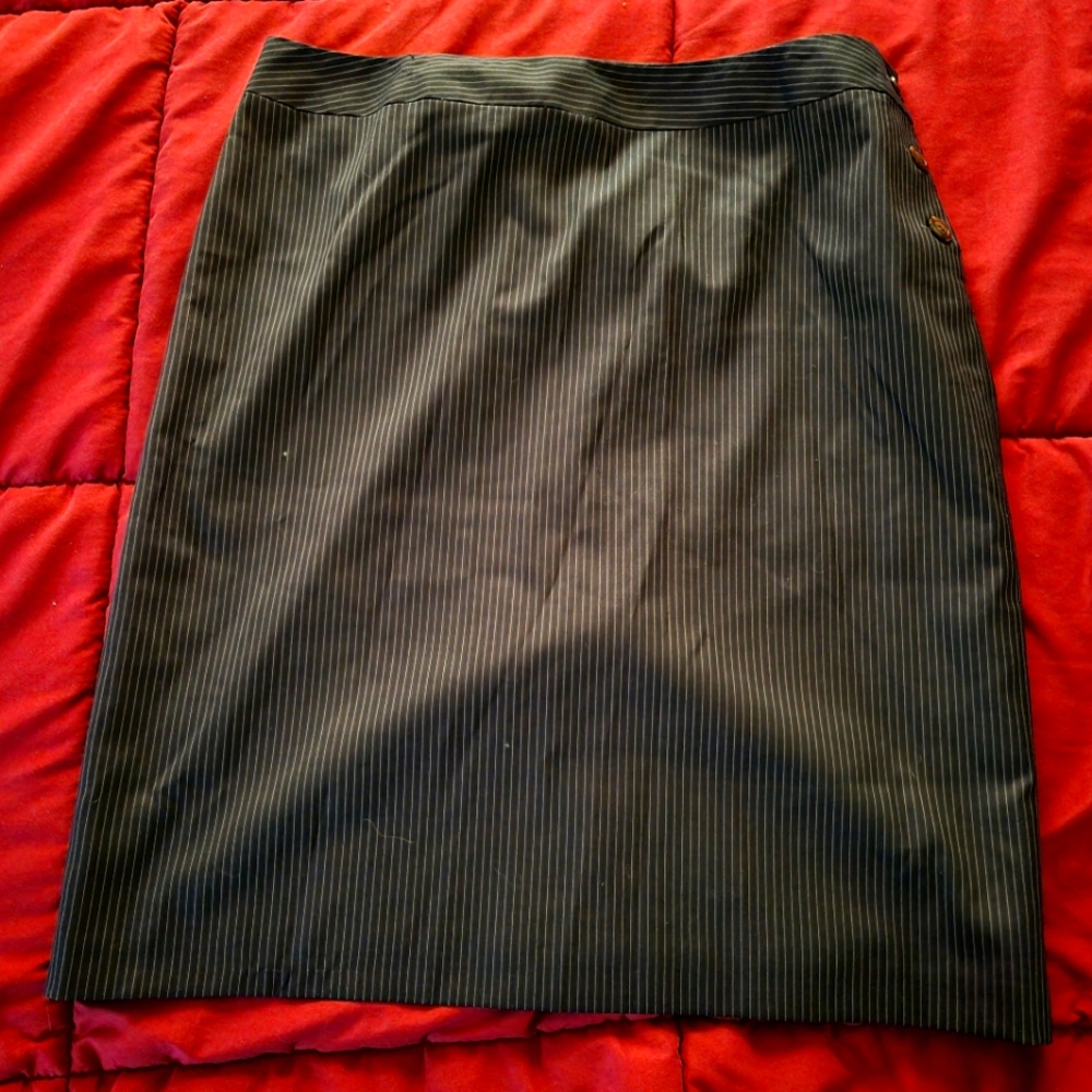 NWT Talbots Size 18 Navy Pinstriped Pencil Skirt